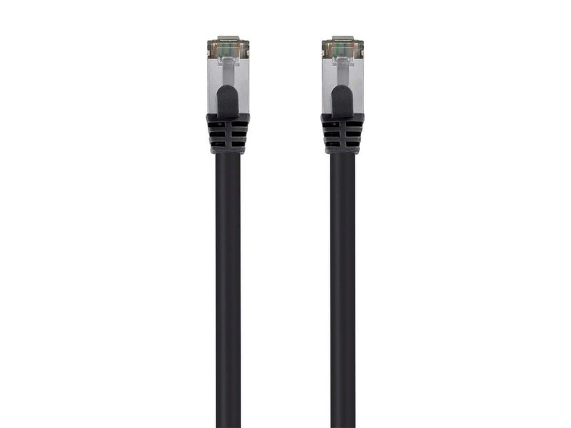 Monoprice Cat8 5ft Black Patch Cable Double Shielded (S/FTP) 26AWG 2GHz 40G Pure Bare Copper Snagless RJ45 Entegrade Series Ethernet Cable - Image 1